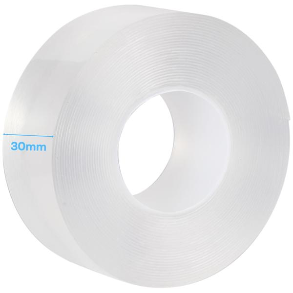 2er-Set Doppelseitiges Nano-Klebeband Transparent (5m x 30mm): Starke 110g/cm² Haltekraft, Wiederverwendbar, spurlos ablösbar