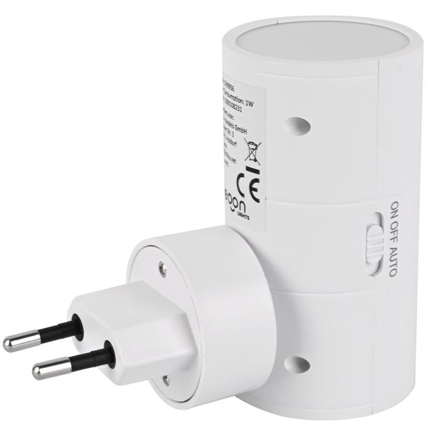 Steckdosen-Nachtlicht dimmbar mit PIR- & Dämmerungssensor – Intelligente Steckdosenlampe mit Bewegungsmelder, 10 LEDs für Flur & Schlafzimmer