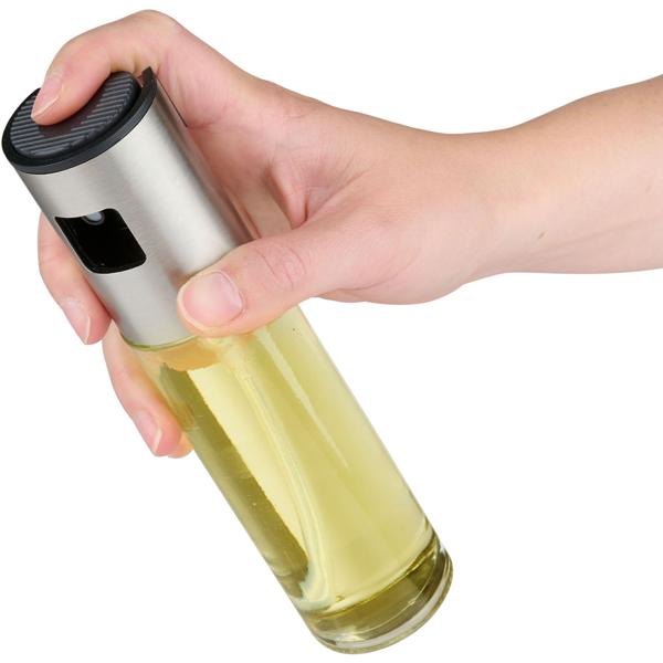 2er-Set Feine Ölsprühflasche 100ml - Präzises Dosieren für Kochen Backen Salate Grillen Heissluftfritteuse - Hygienisch- Zerstäuber für Öl Essig Saucen