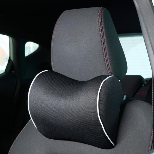 2er-Set Komfortables Auto-Nackenstützkissen aus Memory Schaum (Schwarz): Angenehme Nackenstütze für entspannten Schlaf 