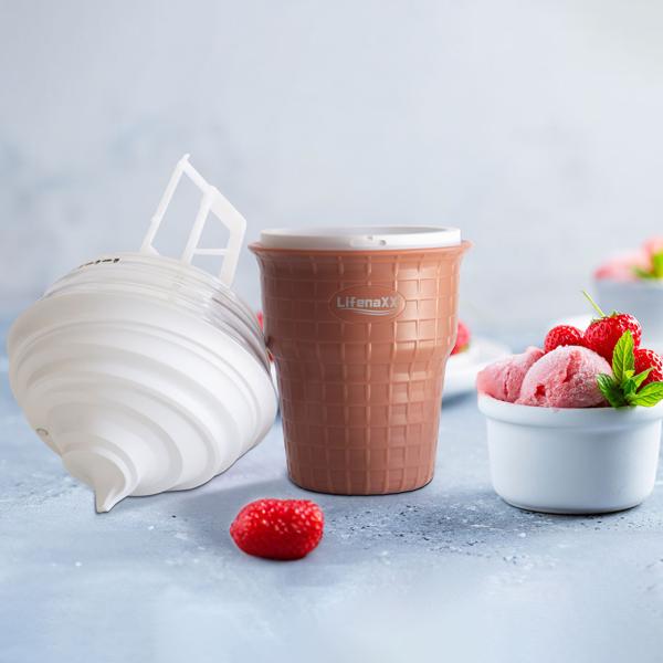 Design Eismaschine 450 ml: Glacé Maker, schnell & einfach – Ideal für cremiges Eis, Sorbet & Frozen Yogurt zu Hause