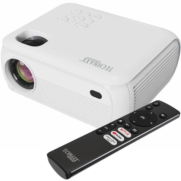 Full-HD Beamer 1080p Heimkino-Projektor mit Lautsprecher – Beamer mit Fernbedienung, Bluetooth, 5G WiFi, Airplay & 120 Zoll Projektion