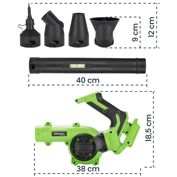 20V Akku-Laubbläser: Das Handheld 4 in 1 Kraftpaket für mühelose Gartenarbeit und schnelle Reinigung - Perfekt für Haus, Garten und Terrasse