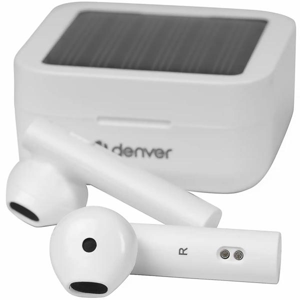 Kabellose In-Ear-Kopfhörer mit Solar-Ladecase, Weiss: Bluetooth 5.0, Touch-Control – Ein stylischer Begleiter für Musik & Telefonie ohne Kabel-Salat