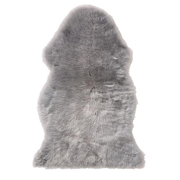 Echte Schaffelle 2er-Set - Flauschig & Weich Grau Elfenbein - 90x60cm - Teppich, Bettvorleger, Sitzauflage - Natur & Gemütlich - 100% Schaffell & Leder