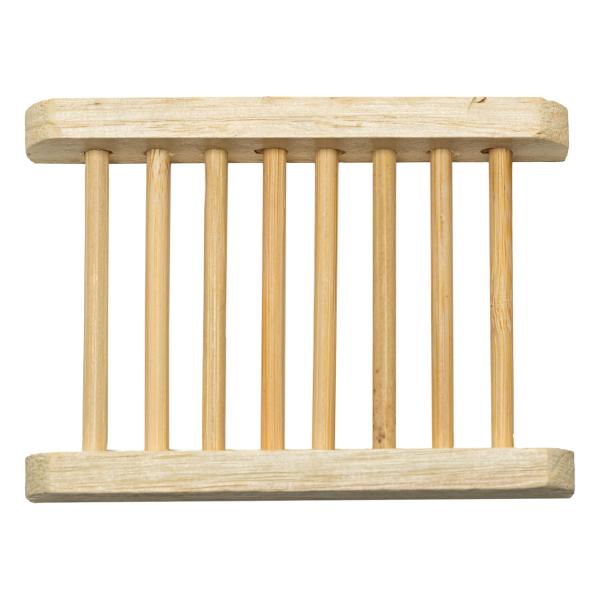 3er-Set Bambus-Seifenschale - Handgefertigt - Quer-Streben - Hygienisch - Für Seifen & Shampoos - Braun - 35g - Gesund & Natur - Nachhaltig