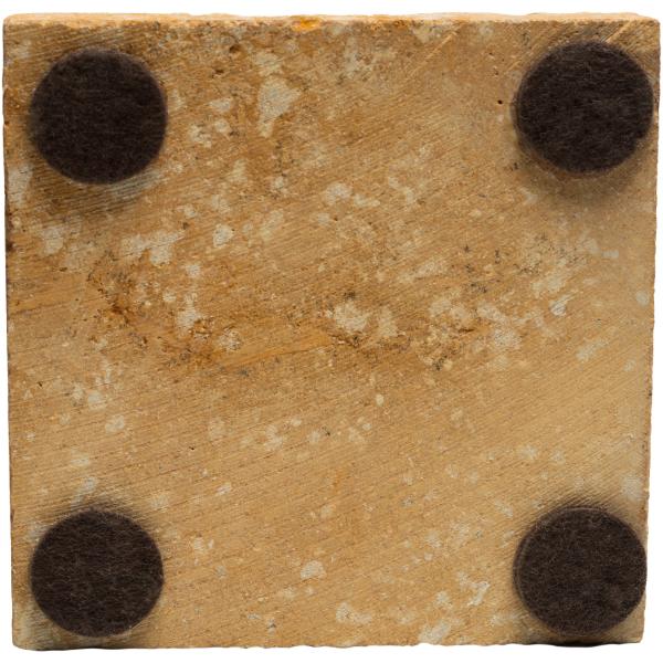 3er-Set Echte Aleppo-Seife - Handgemacht in Syrien, 100% natürlich, Olivenöl & Lorbeeröl - Pflegend & vegan mit Travertin-Seifenablage 10x10cm