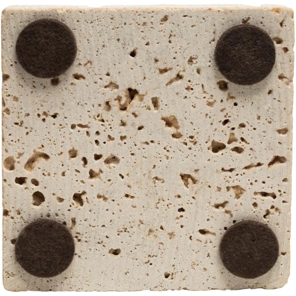 3er-Set Bio-Seife mit Oliven- & Lorbeeröl - Luxuriöse Hautpflege & tägliche Duschroutine - Inkl. handgefertigter Travertin-Seifenablage 10x10cm aus Troja