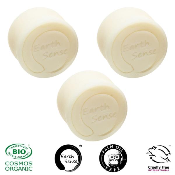 3er-Set Festes Bio-Shampoo mit Lavendel & Rosmarin - Palmölfrei & Vegan - Handgefertigt mit 77% kaltgepressten Ölen, Arganöl - Für alle Haartypen