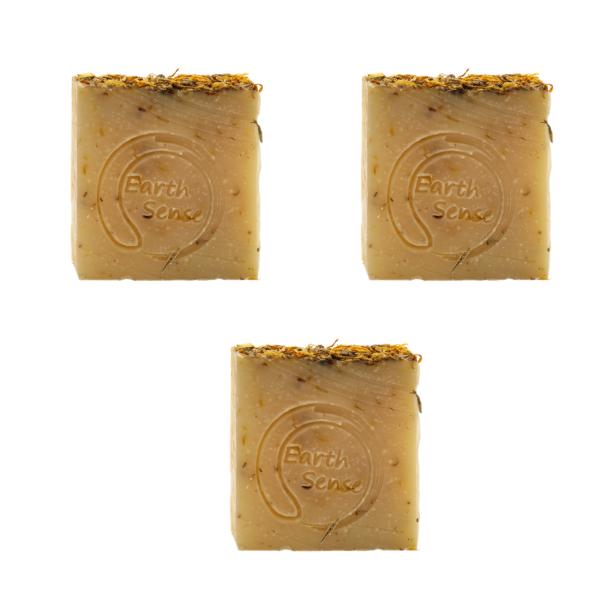 3er-Set Bio Handseife Zitrone Limette – Palmölfrei, Vegan, Handgefertigt, 72% kaltgepresste Öle – Für tägliche Pflege, 100g – Umweltfreundlich