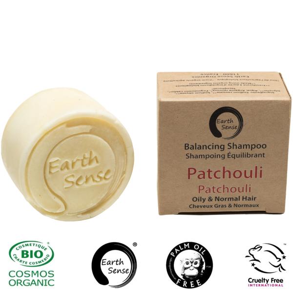 3er-Set Festes Bio Shampoo Patchouli-Duft - Palmölfrei - Handgefertigt mit Argan-Öl & 77% kaltgepressten Ölen - Vegan, nachhaltig, 60g