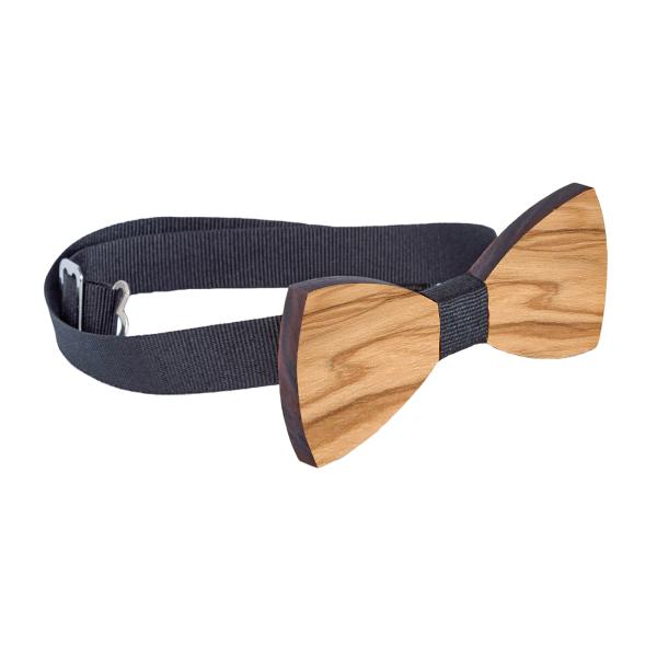 Olivenholz-Fliege - Handgefertigt, verstellbar, lasergraviertes Muster - Unikat, ideal für Hochzeiten & Anlässe, hellbraun, 100% unbehandelt