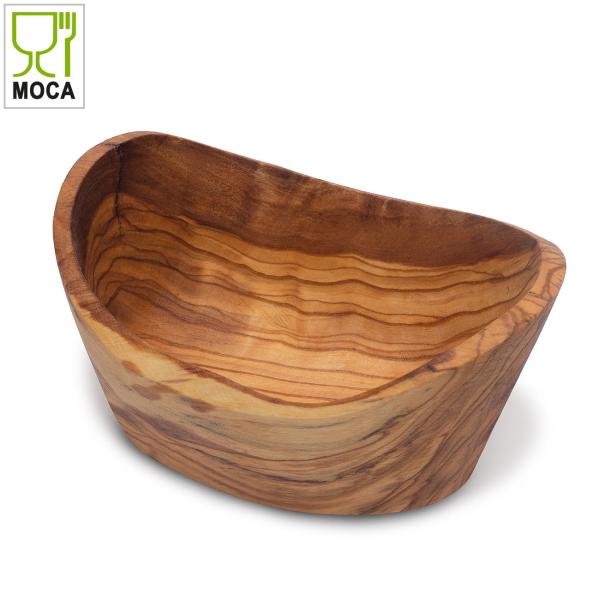 Olivenholz Schale 10x8cm - Rustikale Allzweckschüssel für Snacks - Handgefertigt, unbehandelt, antibakteriell - MOCA-zertifiziert, Italien