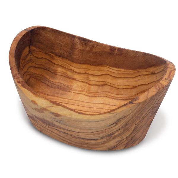 Olivenholz Schale 10x8cm - Rustikale Allzweckschüssel für Snacks - Handgefertigt, unbehandelt, antibakteriell - MOCA-zertifiziert, Italien