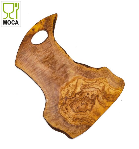 Olivenholz Schneidebrett – Gross, antibakteriell & messerschonend für Küche & Servieren – Handgefertigt, geölt, Unikat, 40-60x40x2cm, aus Italien