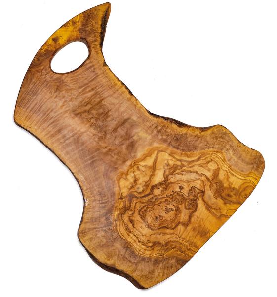 Olivenholz Schneidebrett – Gross, antibakteriell & messerschonend für Küche & Servieren – Handgefertigt, geölt, Unikat, 40-60x40x2cm, aus Italien