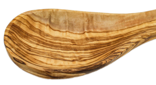 Löffelablage aus 100% Olivenholz - Antibakteriell & robust für Küche & Esstisch - Braun, 25x8,5x2,5cm - Handgefertigt in Italien
