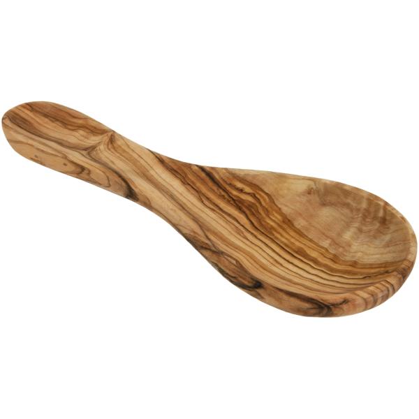 Löffelablage aus 100% Olivenholz - Antibakteriell & robust für Küche & Esstisch - Braun, 25x8,5x2,5cm - Handgefertigt in Italien