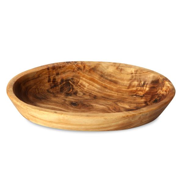 Olivenholz Schale oval - kleine Holzschale für Snacks Dips Süssigkeiten - 12x8x2,5cm - handgefertigt geölt Unikat aus Italien- MOCA-zertifiziert