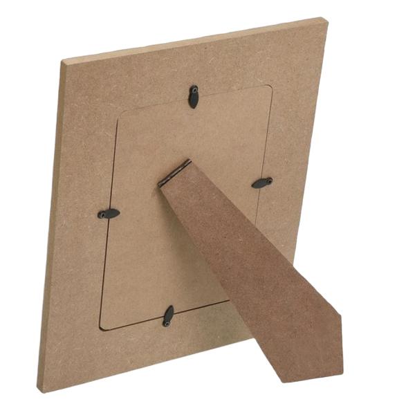 Fotorahmen Holz - Filigranes 3D-Muster, braun & weiss, 13x18cm - Mit Standfuss, einfaches Auswechseln für Fotos, Zitate & Bilder