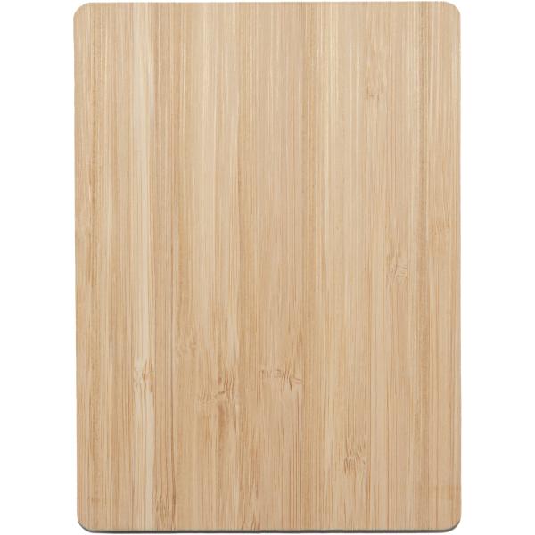 Grusskarte aus Bambus - Klappkarte mit gelaserter grüner Palme - Edle Optik - Handgeschrieben für besondere Momente - 11x15x0,3cm gefaltet