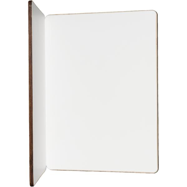 Grusskarte aus Bambus - mit gelaserem Bambusgras-Motiv in Grün - handgefertigt, 2-Schichten für edle Optik - Klappkarte inkl. liniertes Papier – 11x15x0,3cm