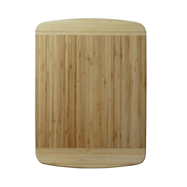 Bambus-Schneidebrett, rechteckig, abgerundete Ecken, 40 x 30 x 1,9 cm
