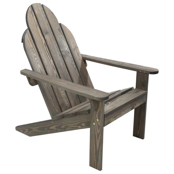Adirondack-Stuhl aus Fichtenholz - Gartenstuhl im zeitlosen Design - geneigte Rückenlehne, breite Armlehne - 69,2x88,5x92,4 cm, grau