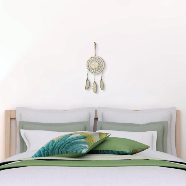 Traumfänger Rêve aus Holz - Schützt vor schlechten Träumen & fördert guten Schlaf - Natur-Deko zum Beschriften - 23,5x15,5cm - Braun