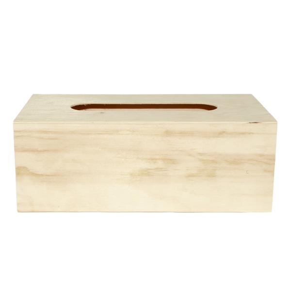 Kosmetiktuch-Box aus Holz Natur Taschentuchspender - Stilvolles Bad-Accessoire für Zuhause & Reise - 25x13x9,2 cm - HDF Braun mit grosser Öffnung
