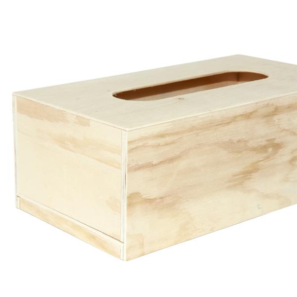 Kosmetiktuch-Box aus Holz Natur Taschentuchspender - Stilvolles Bad-Accessoire für Zuhause & Reise - 25x13x9,2 cm - HDF Braun mit grosser Öffnung