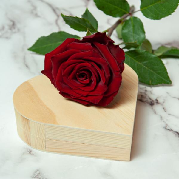 Holzbox Herz mit Magnetverschluss - Aufbewahrungsbox aus Piniensperrholz natur 15x15x4cm - Ideal für Geschenke & Deko - Zum Bemalen