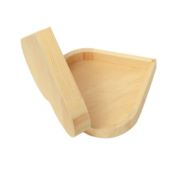 Holzbox Herz mit Magnetverschluss - Aufbewahrungsbox aus Piniensperrholz natur 15x15x4cm - Ideal für Geschenke & Deko - Zum Bemalen