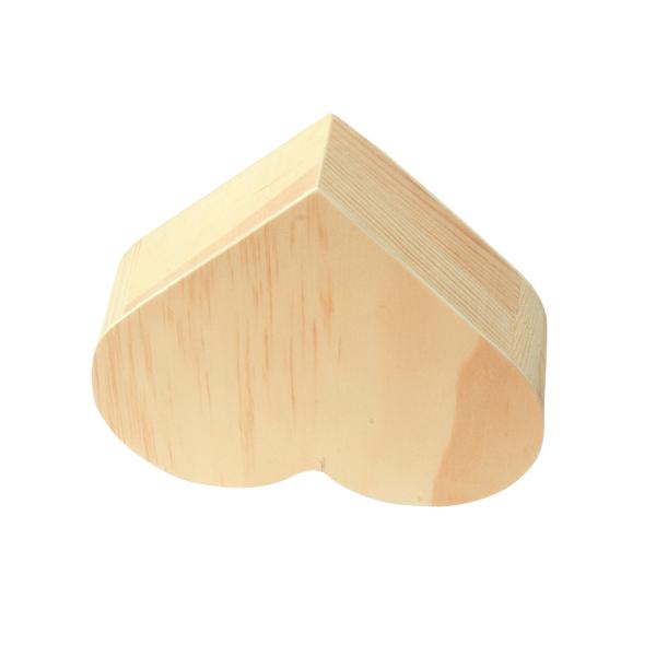 Holzbox Herz mit Magnetverschluss - Aufbewahrungsbox aus Piniensperrholz natur 15x15x4cm - Ideal für Geschenke & Deko - Zum Bemalen