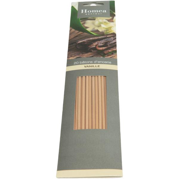 Räucherstäbchen Vanille-Aroma - Wohltuender Duft für positive Energie & Entspannung - 20 Stück - Lange Brennzeit - 25,5 cm Länge - Ideal als Geschenk