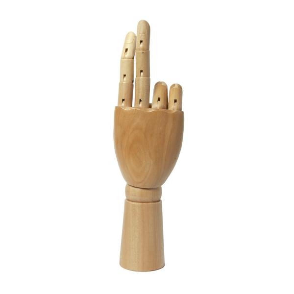 Holz-Hand Glieder verstellbar - Zeichenhilfe für Profis & Anfänger - Höhe 30 cm - Buchsbaum Holzdeko Skizzieren Proportionen Schattierungen üben