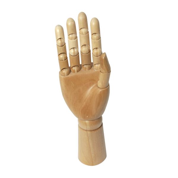 Holz-Hand Glieder verstellbar - Zeichenhilfe für Profis & Anfänger - Höhe 30 cm - Buchsbaum Holzdeko Skizzieren Proportionen Schattierungen üben