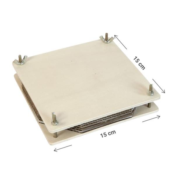 Blüten- und Pflanzenpresse aus Holz - Zum Pressen und Trocknen von Blumen & Blättern - Ideal für Basteln, Deko, Herbarium - 15x15cm