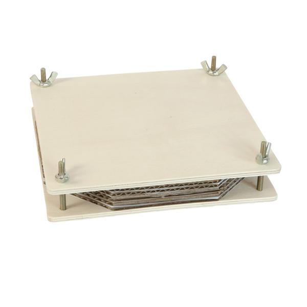 Blüten- und Pflanzenpresse aus Holz - Zum Pressen und Trocknen von Blumen & Blättern - Ideal für Basteln, Deko, Herbarium - 15x15cm