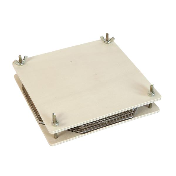 Blüten- und Pflanzenpresse aus Holz - Zum Pressen und Trocknen von Blumen & Blättern - Ideal für Basteln, Deko, Herbarium - 15x15cm