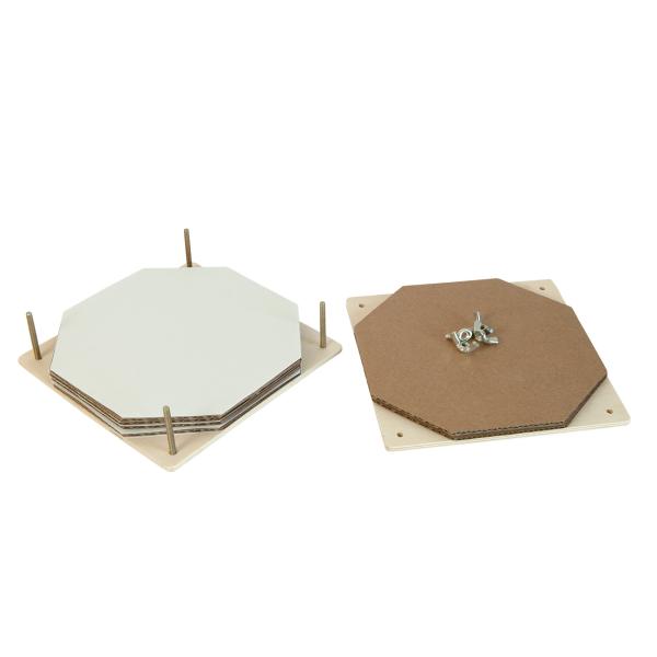 Blüten- und Pflanzenpresse aus Holz - Zum Pressen und Trocknen von Blumen & Blättern - Ideal für Basteln, Deko, Herbarium - 15x15cm