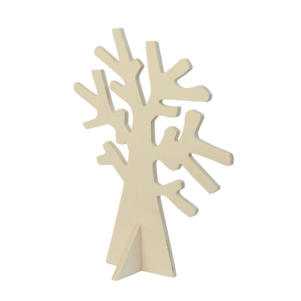 Schmuckbaum Holz braun - Dekorativer Schmuckständer für Halsketten, Ohrringe, Armbänder, Ringe - 23x28cm - Ideal zum Verschenken & Aufbewahren