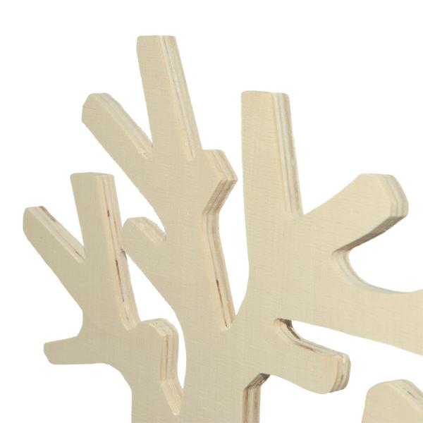 Schmuckbaum Holz braun - Dekorativer Schmuckständer für Halsketten, Ohrringe, Armbänder, Ringe - 23x28cm - Ideal zum Verschenken & Aufbewahren