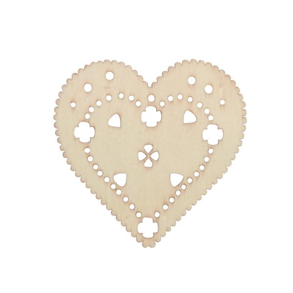 8 Holz-Herzen Verzierungen-Set - Naturholz Deko für Tische, Partys & Fensterbänke - DIY Bastelzubehör, unbehandelt, bemalbar, beklebbar, geruchsneutral - MDF Braun