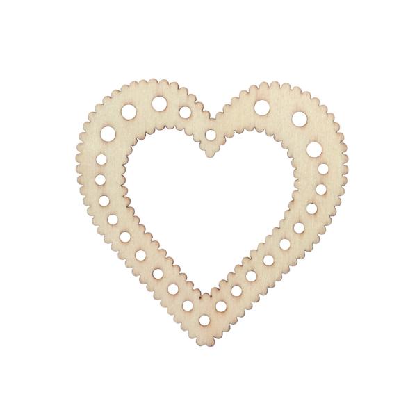 8 Holz-Herzen Verzierungen-Set - Naturholz Deko für Tische, Partys & Fensterbänke - DIY Bastelzubehör, unbehandelt, bemalbar, beklebbar, geruchsneutral - MDF Braun