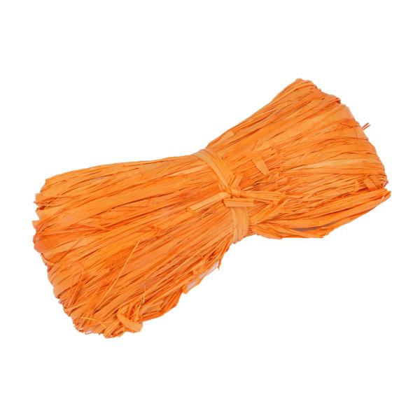 Bastel-Bast Bastband Orange 50g - Natürliches Raffiabast für Bastelarbeiten - Geschenkverpackungen - Pflanzensicherung im Garten - Robust & flexibel