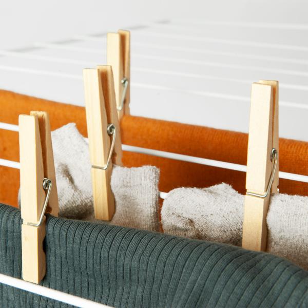 Wäscheklammern aus Holz, 48 Stück, natur