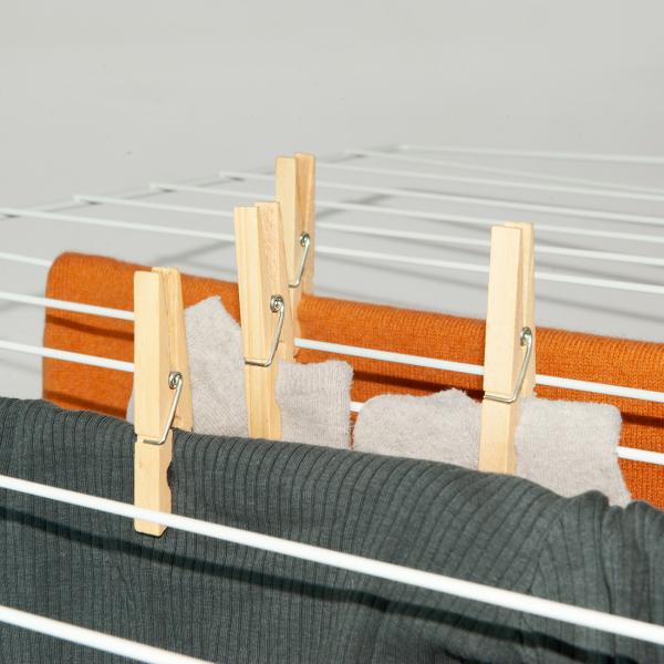 Wäscheklammern aus Holz, 48 Stück, natur