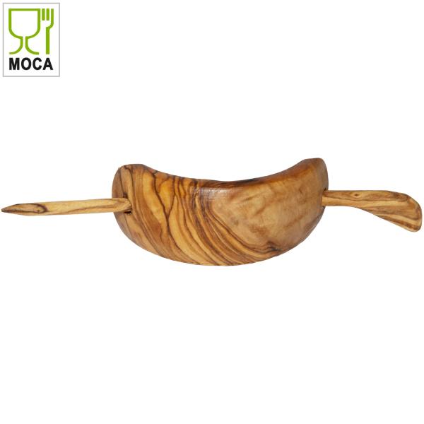 Haarspange aus Olivenholz - Holzring Haarnadel Made in Italy - Natürliche Ausstrahlung für Hochsteckfrisuren - Handgefertigt, glatte Optik