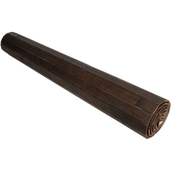 Bodenmatte aus Bambus dunkelbraun - Rutschfeste Unterseite - Schont Böden & Teppiche - Ideal für Küche Bad - Umweltfreundlich 50x80cm